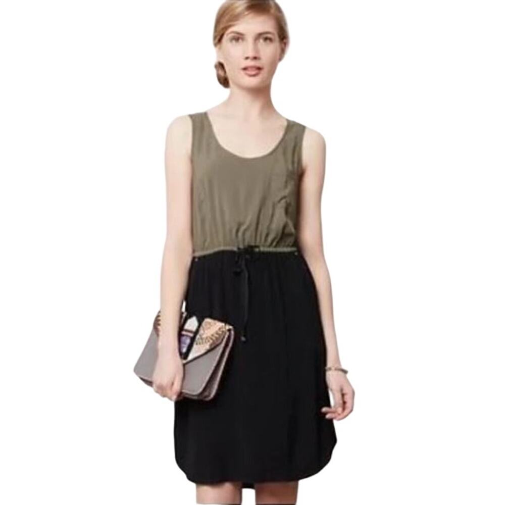 SALE Anthropologie Edme & Esyllte Freya Green Tank Dress With Pockets Small